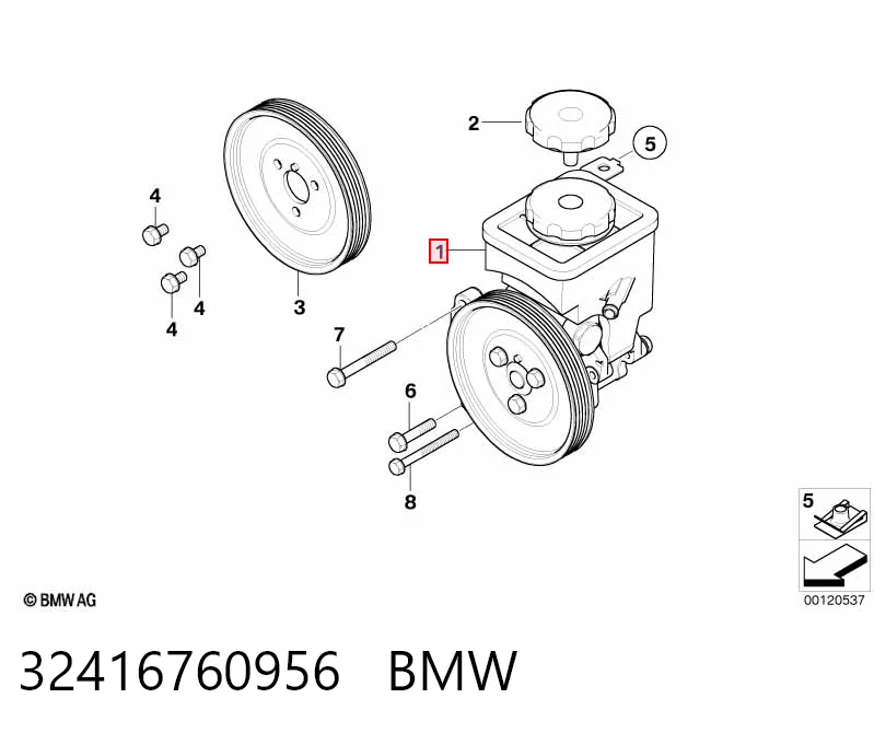 32416760956 BMW Насос гідропідсилювача