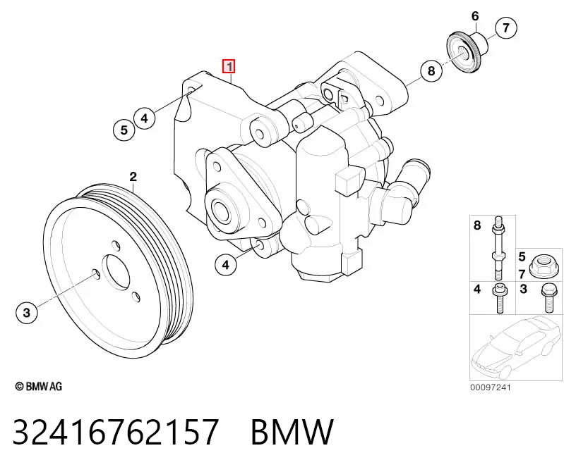 32416762157 BMW Насос гідропідсилювача