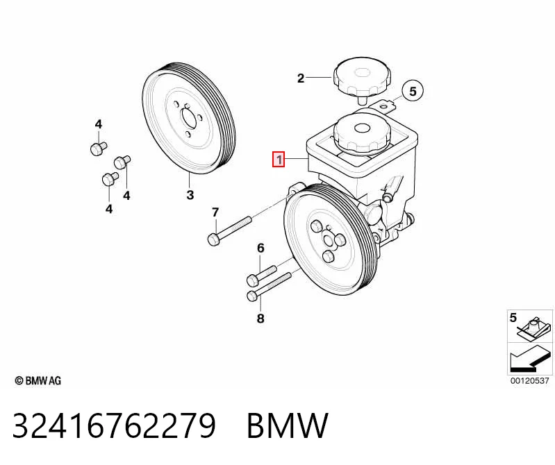 32416762279 BMW Насос гідропідсилювача