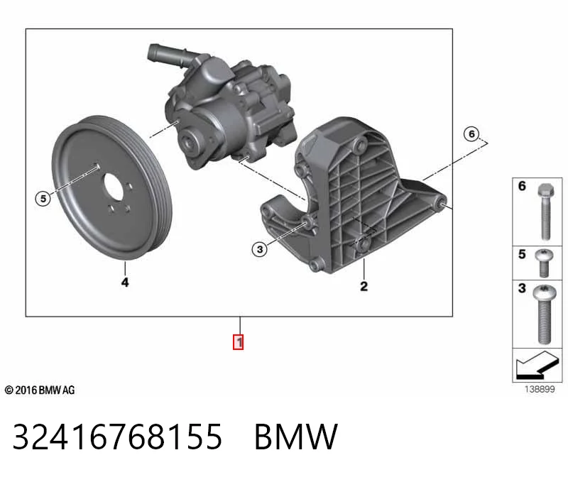 32416768155 BMW Насос гідропідсилювача