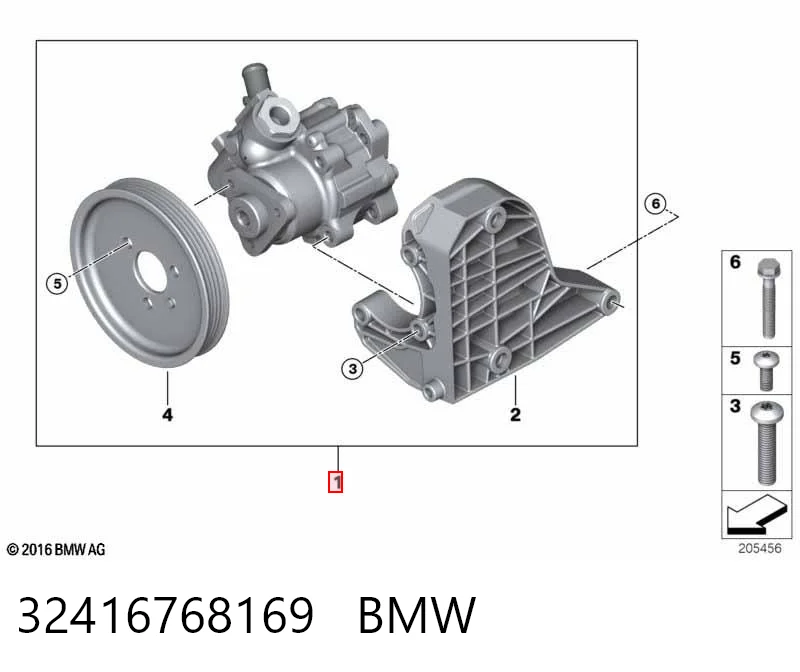 32416768169 BMW Насос гідропідсилювача