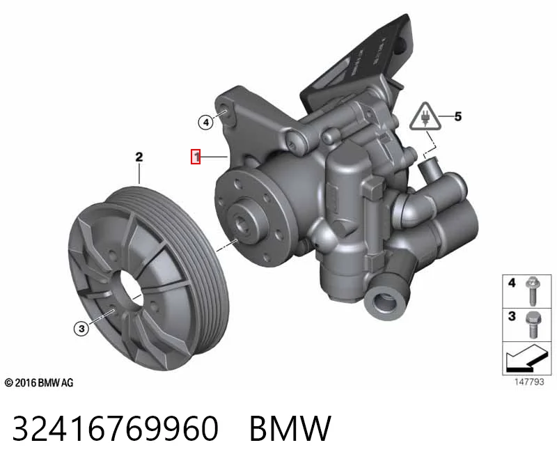 32416769960 BMW Насос гідропідсилювача