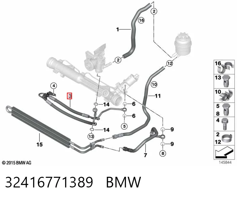 32416771389 BMW Трубка високого тиску ГПК