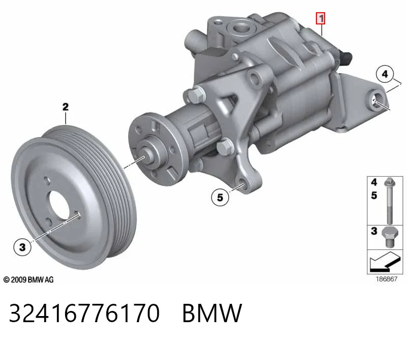 32416776170 BMW Насос гідропідсилювача
