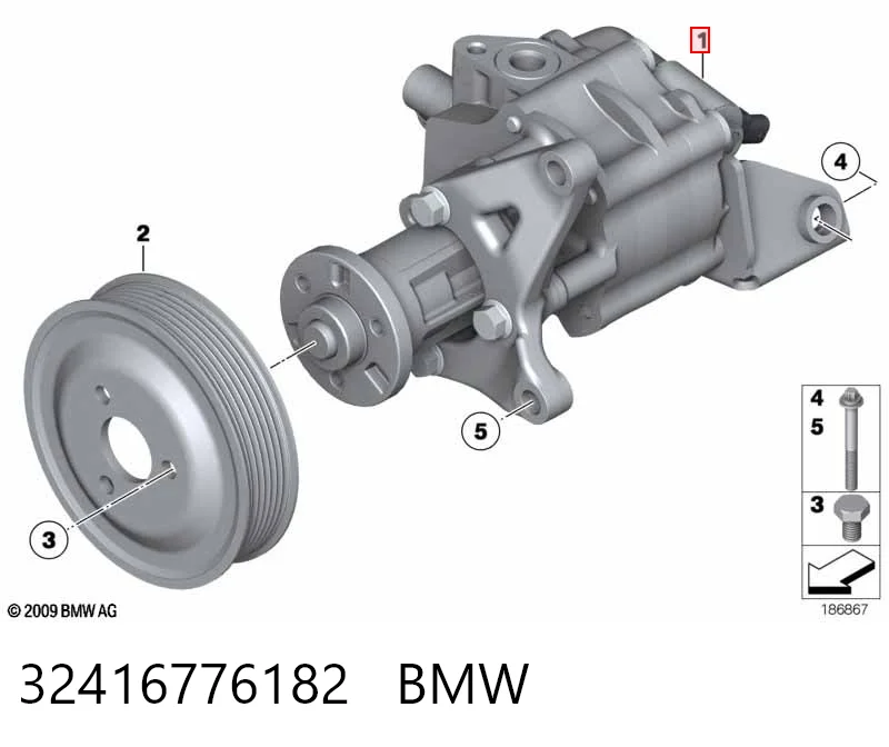 32416776182 BMW Насос гідропідсилювача
