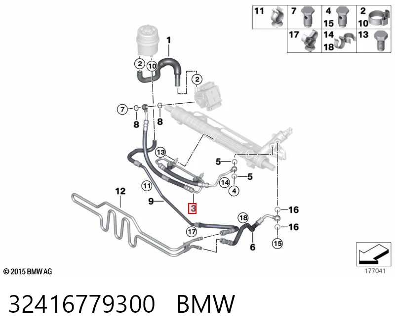 32416779300 BMW Трубка високого тиску ГПК