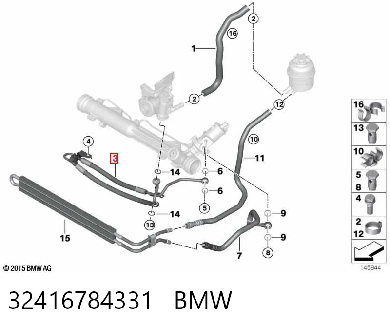 32416784331 BMW Трубка високого тиску ГПК