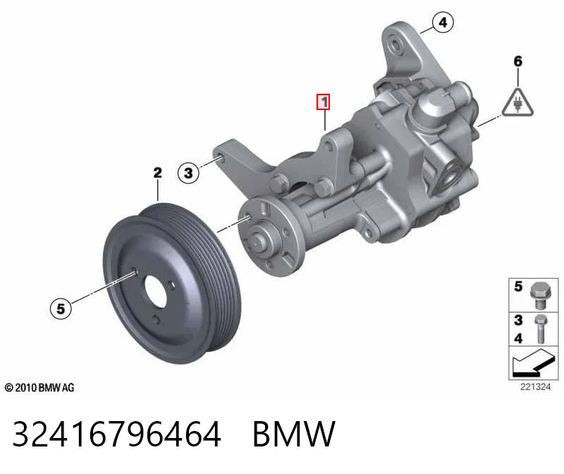 32416796464 BMW Насос гідропідсилювача