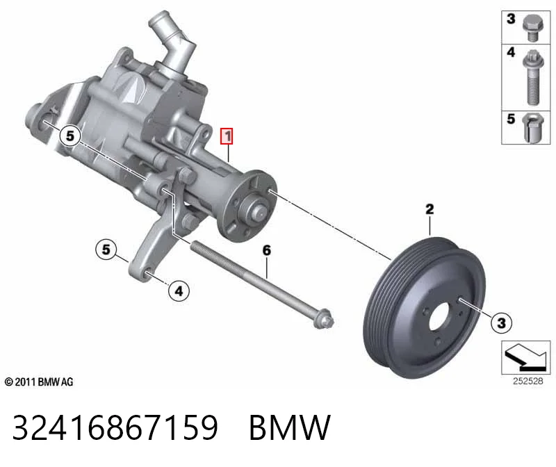 32416867159 BMW Насос гідропідсилювача