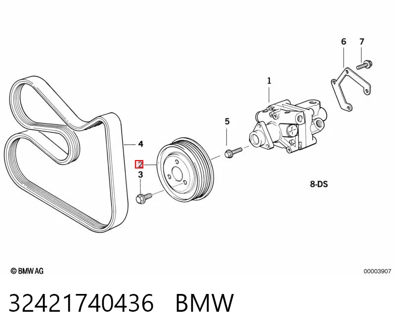 32421740436 BMW Шків насосу гідропідсилювача керма (ГПК)