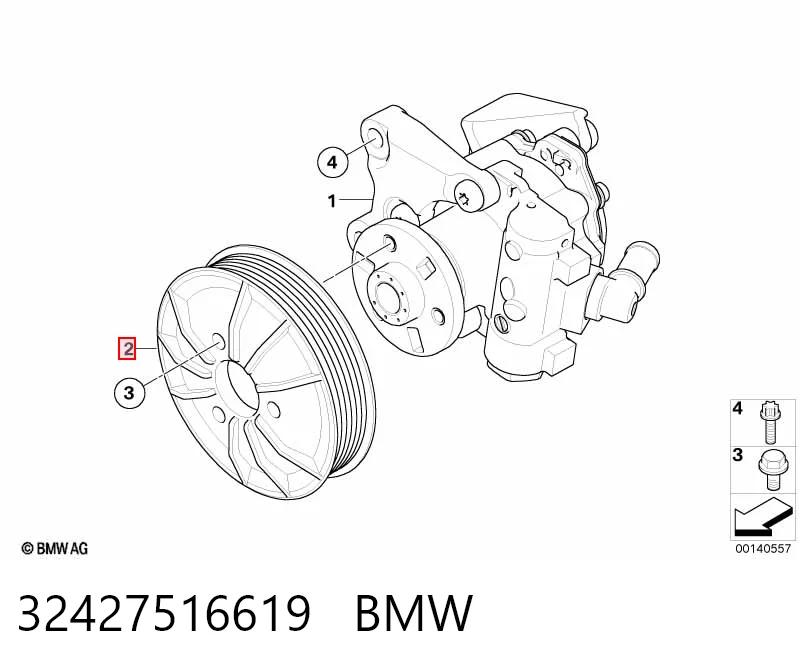 32427516619 BMW Шків водяного насоса
