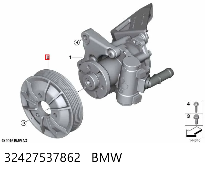 32427537862 BMW Шків водяного насоса