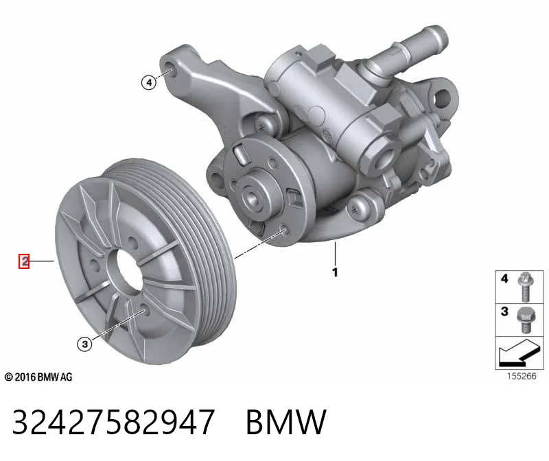 32427582947 BMW Шків водяного насоса