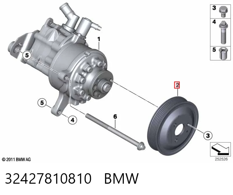 Шків водяного насоса на BMW X5  E70