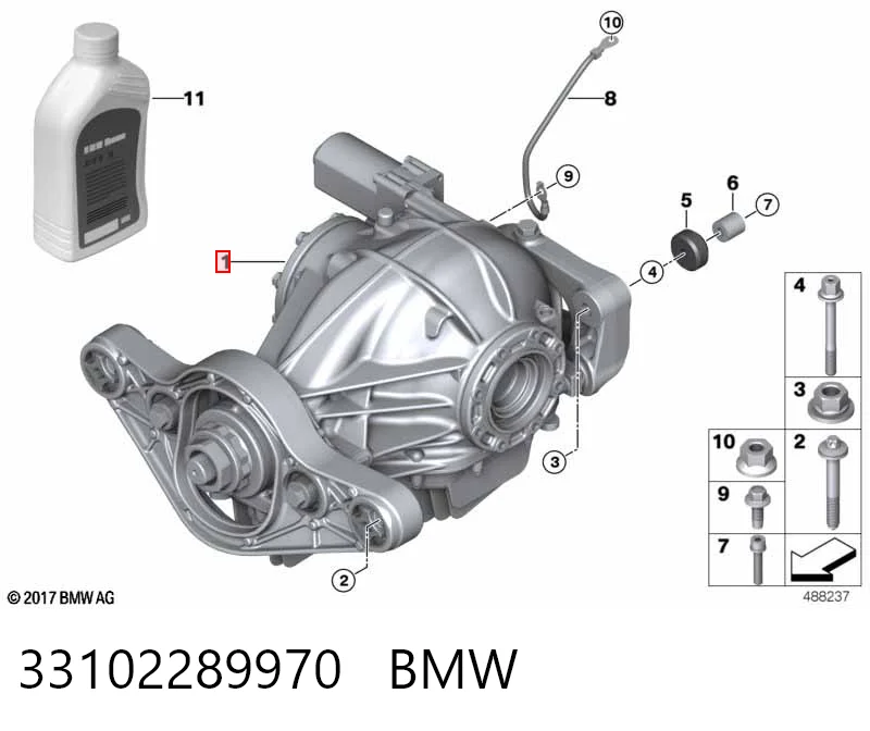 33102289970 BMW Задній редуктор