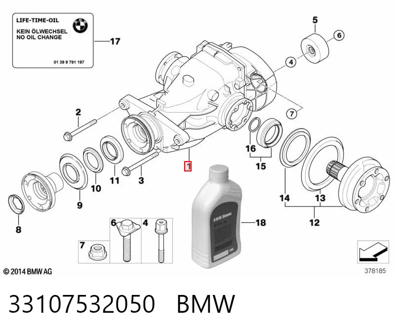 Редуктор задній BMW 7 E65, E66, E67