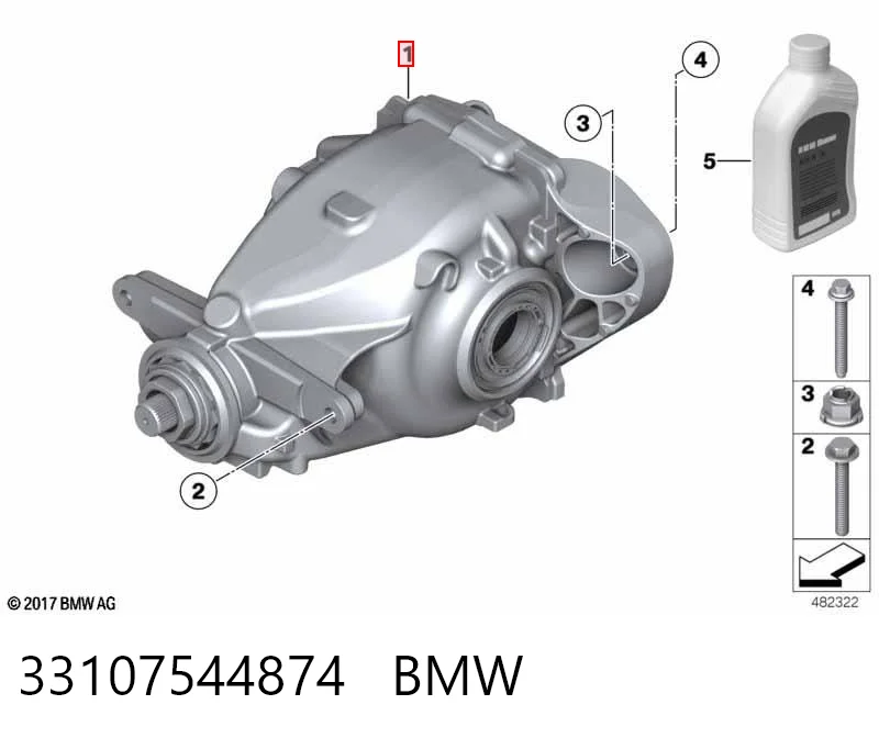 33107544874 BMW Задній редуктор