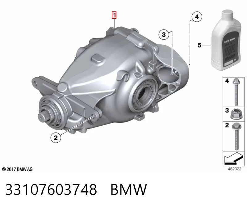 Задній редуктор на BMW 3  F30, F80