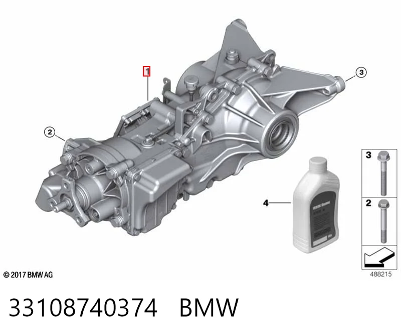 33108740374 BMW Кронштейн/траверса заднього редуктора, задня