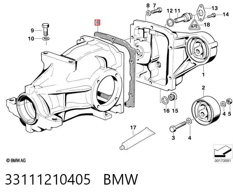 33111210405 BMW Прокладка кронштейна маслянного фільтра
