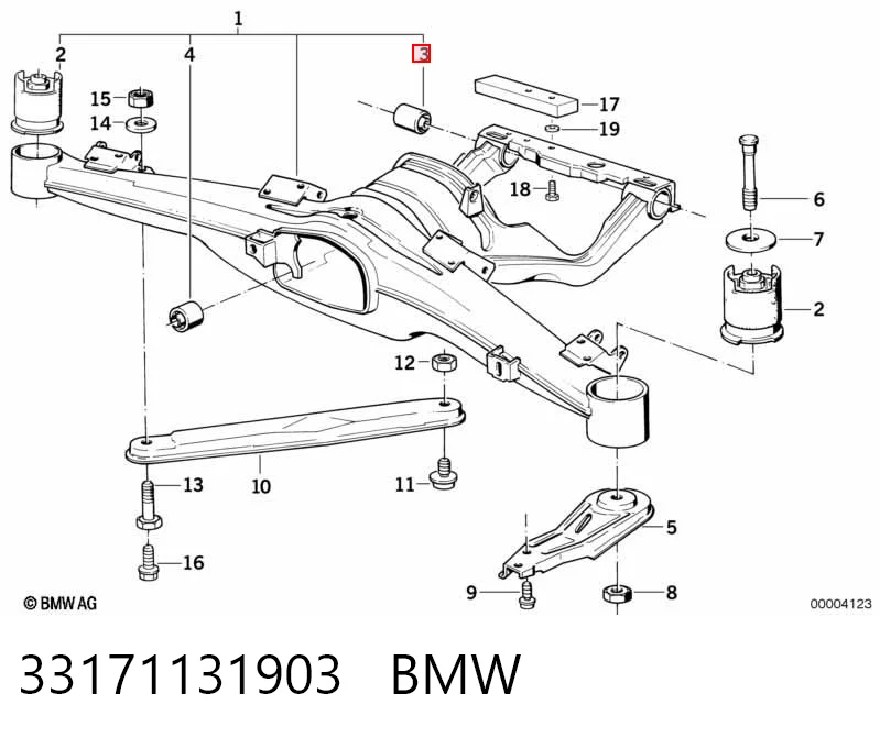Сайлентблок задньої балки/підрамника Febi FE08858 ціна, від 8.72 USD