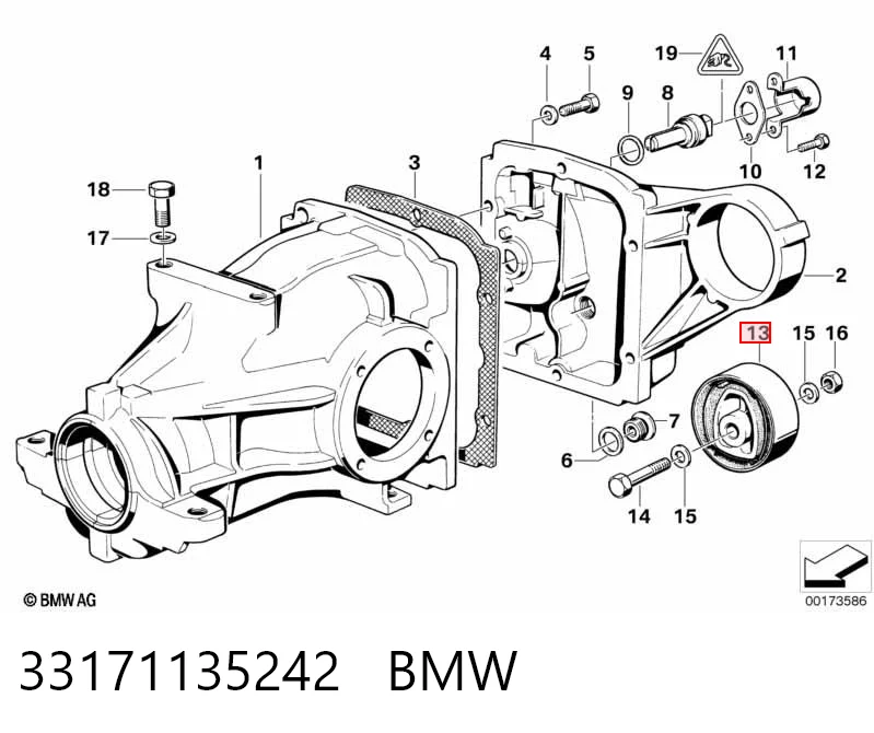 Сайлентблок (подушка) редуктора заднього моста, задній AP11504 PolyAuto