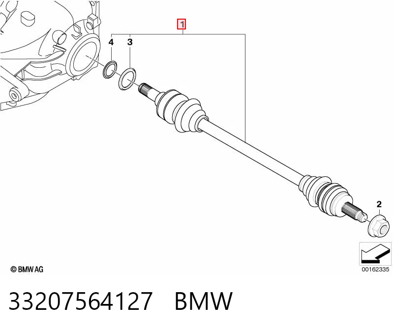 33207564127 BMW Привід задній