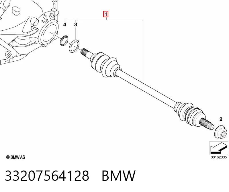 33207564128 BMW Привід задній