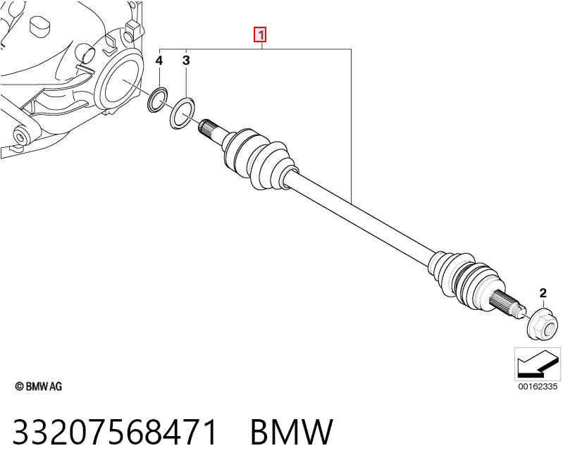 33207568471 BMW Привід задній