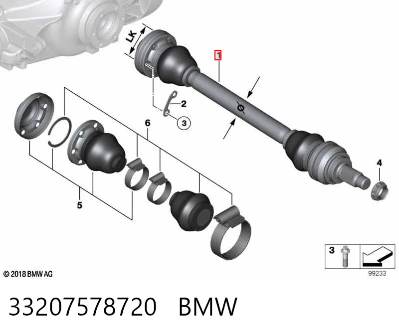 33207578720 BMW Привід задній