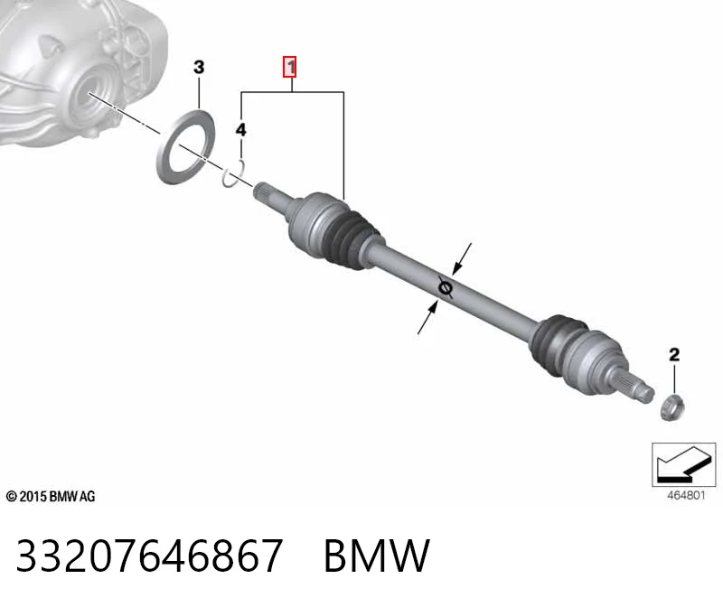 33207646867 BMW Привід задній