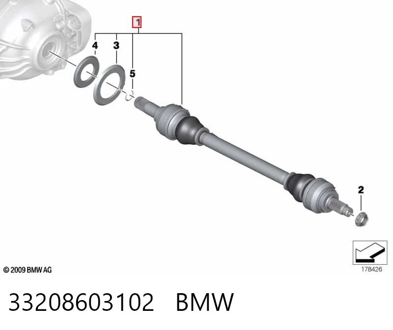 33208603102 BMW Привід задній