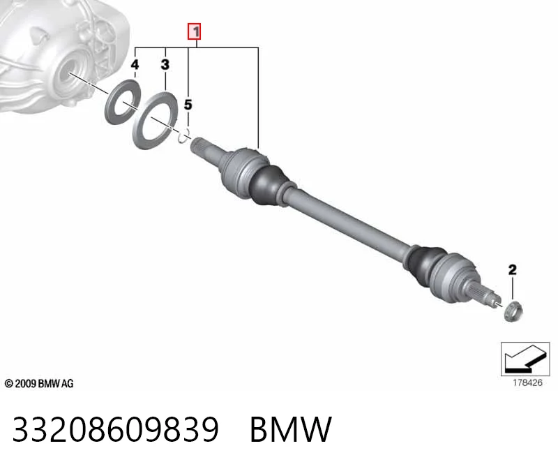33208609839 BMW Привід задній