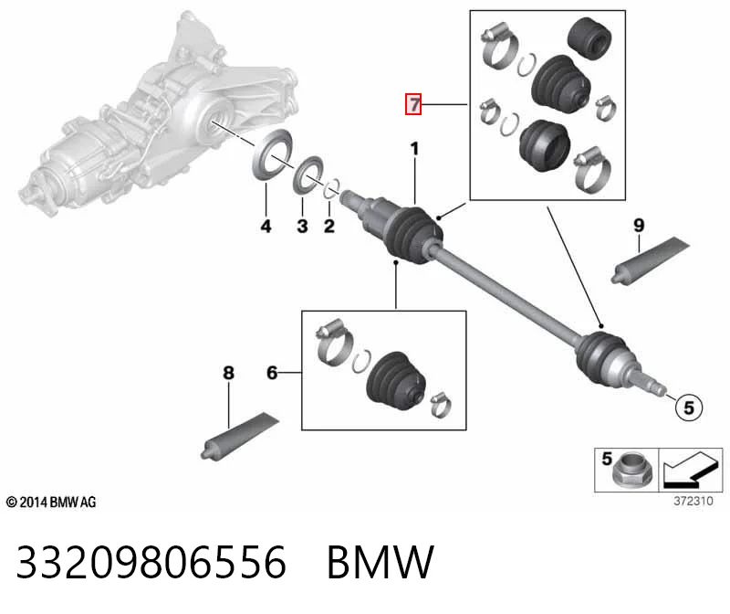 Пильник ШРУСа зовнішній, задньої піввісі GKN-Spidan 0025923