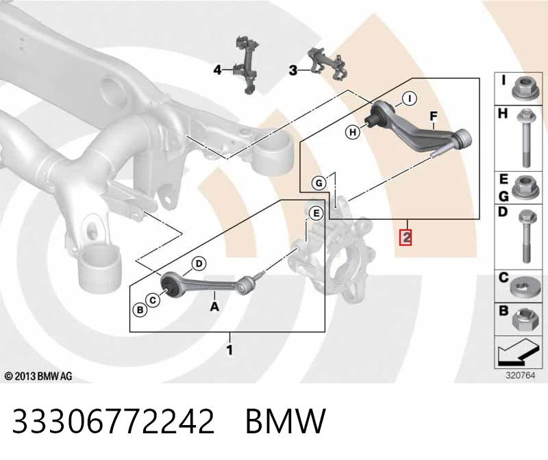 33306772242 BMW Важіль підвіски задній правий