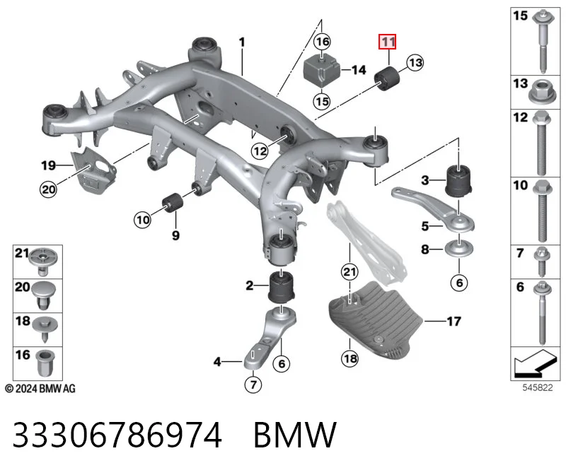 33306786974 BMW Сайлентблок балки моста