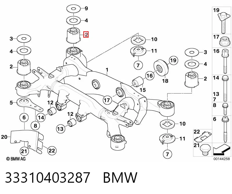 33316770750 Rolls-royce Сайлентблок балки моста
