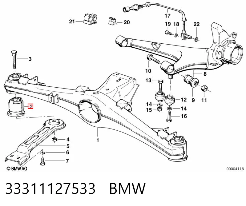 Купити Сайлентблок задньої балки BMW 5  E28