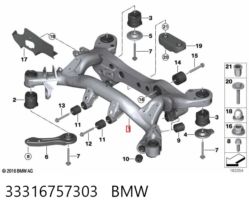  Балка задня BMW 3 