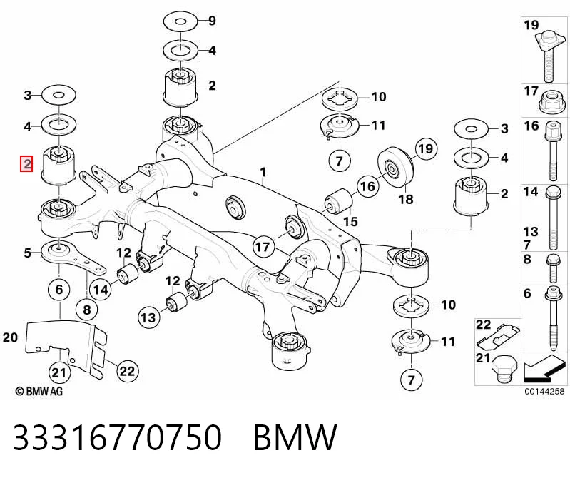 33316770750 Rolls-royce Сайлентблок балки моста