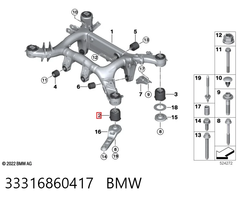 Сайлентблок задньої балки/підрамника Lemforder 39792 ціна, від 47.14 USD