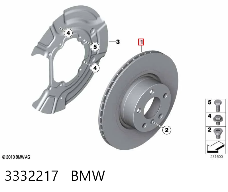 3332217 BMW Дискові гальма