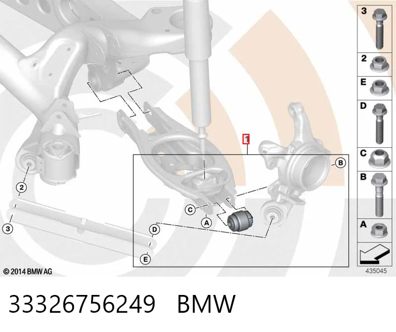 33326756249 BMW Сайлентблок заднього поперечного важеля, зовнішній
