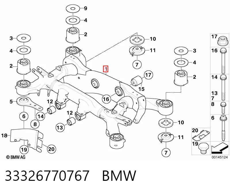 Купити Балка задня BMW 7  E65, E66, E67