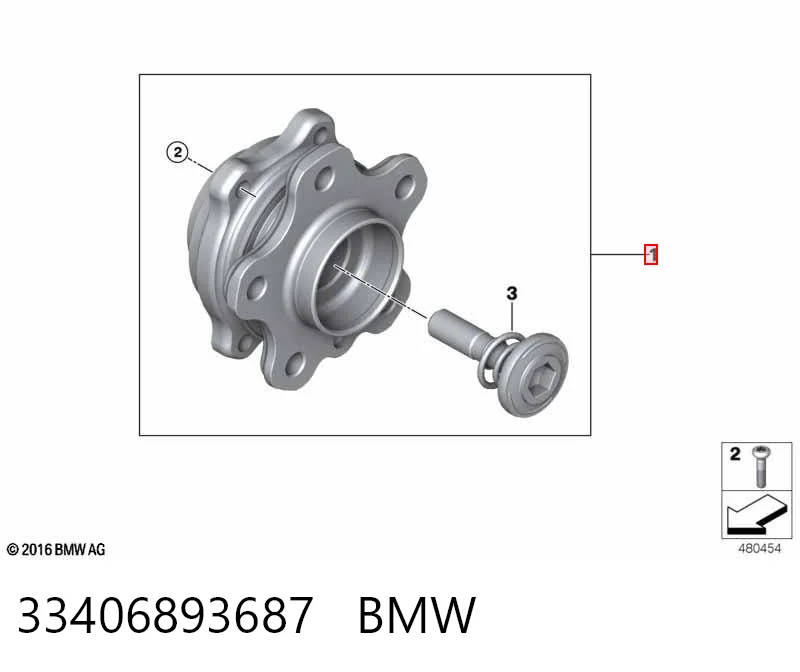 33406893687 BMW Маточина задня