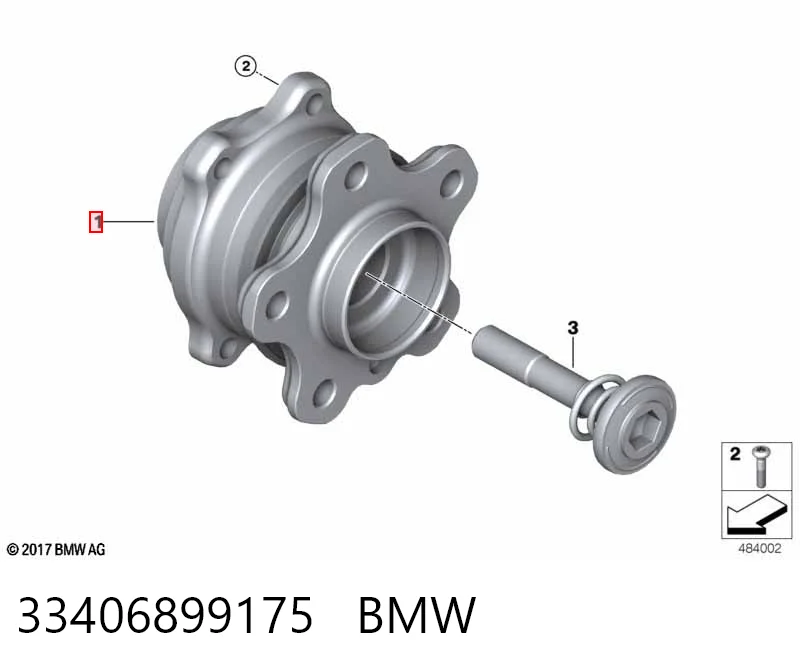 33406899175 BMW Маточина (передня)