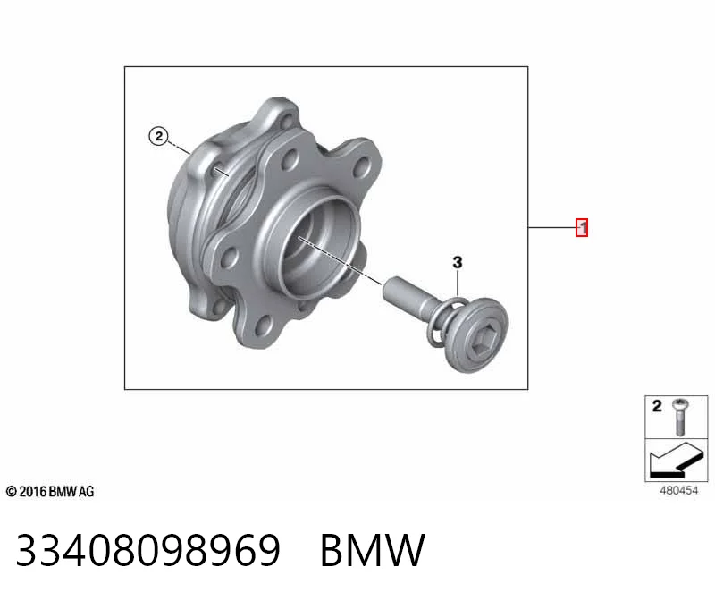 33408098969 BMW Маточина задня