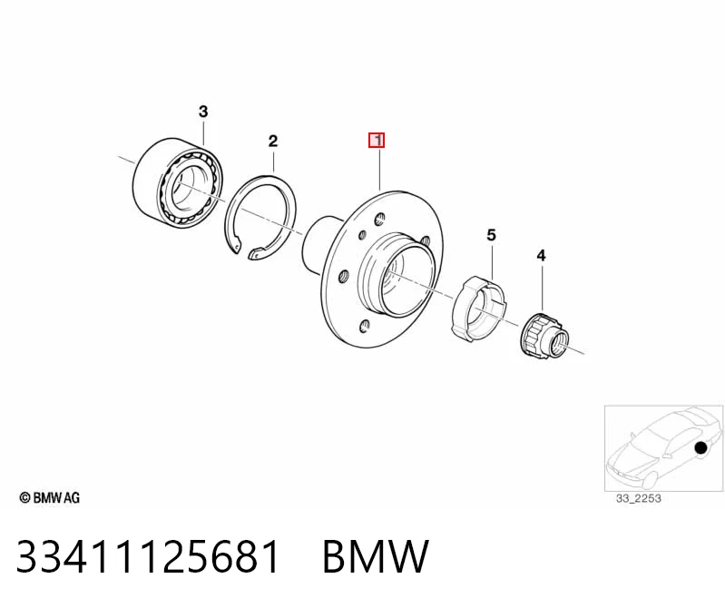 Маточина заднього колеса BMW 3 