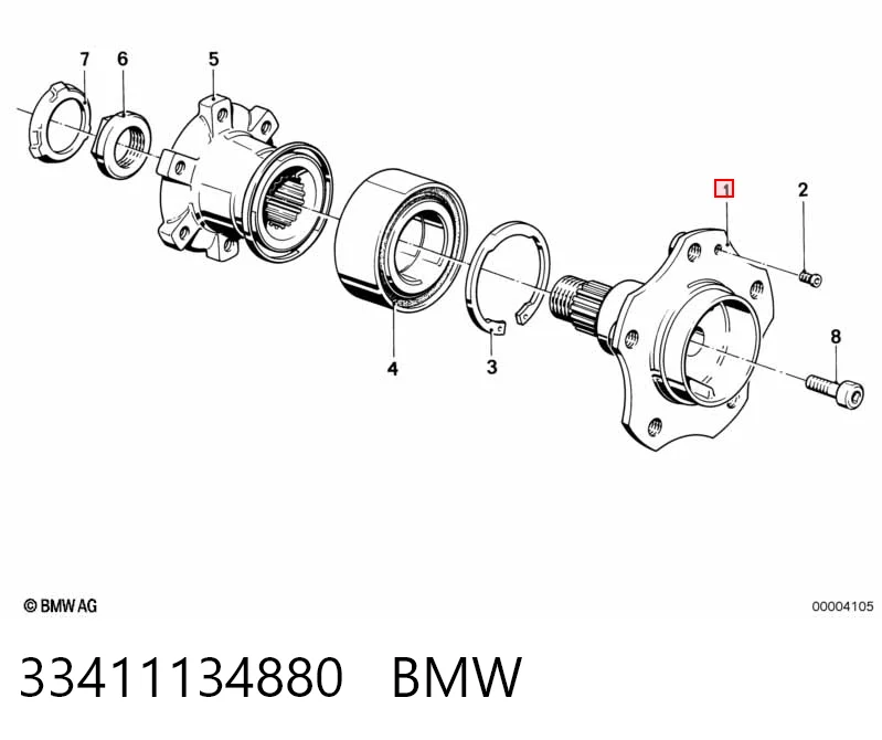Маточина задня BMW 5 E34