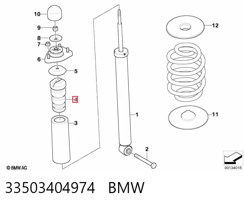 33503404974 BMW Буфер заднього амортизатора